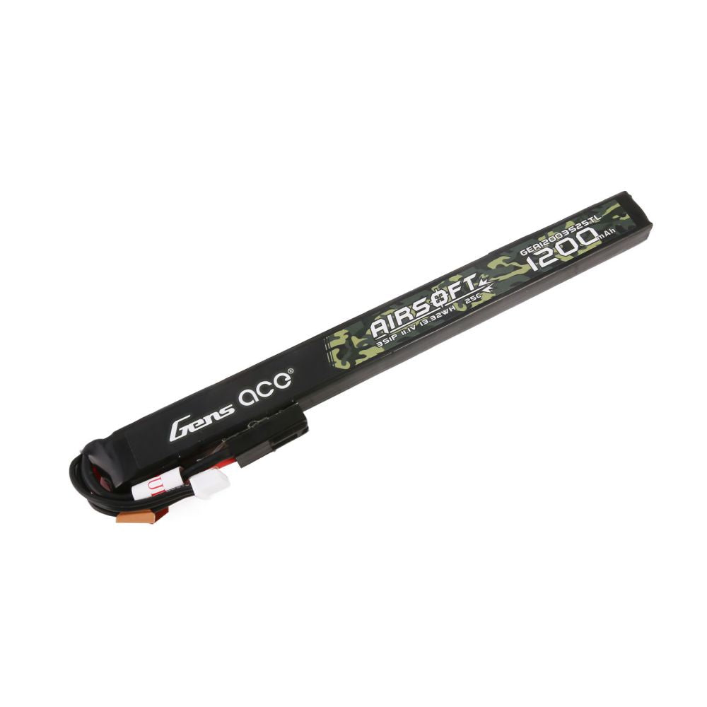 Gens ace 25C 1200 mAh 3S1P 11,1 V Airsoft Gun Lipo Batterie mit Mini-Tamiya-Stecker, lange Größe