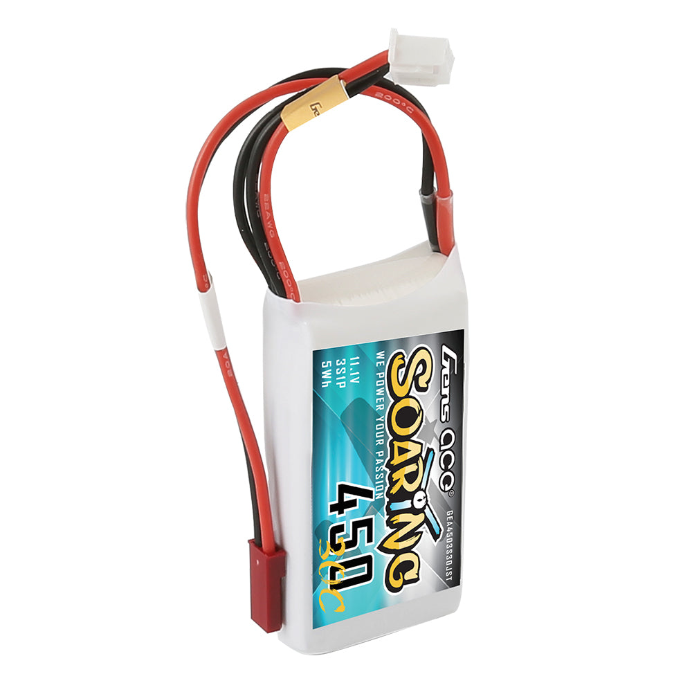 Gens ace Soaring 450 mAh 11,1 V 30C 3S1P Lipo-Akkupack mit JST-SYP-Stecker