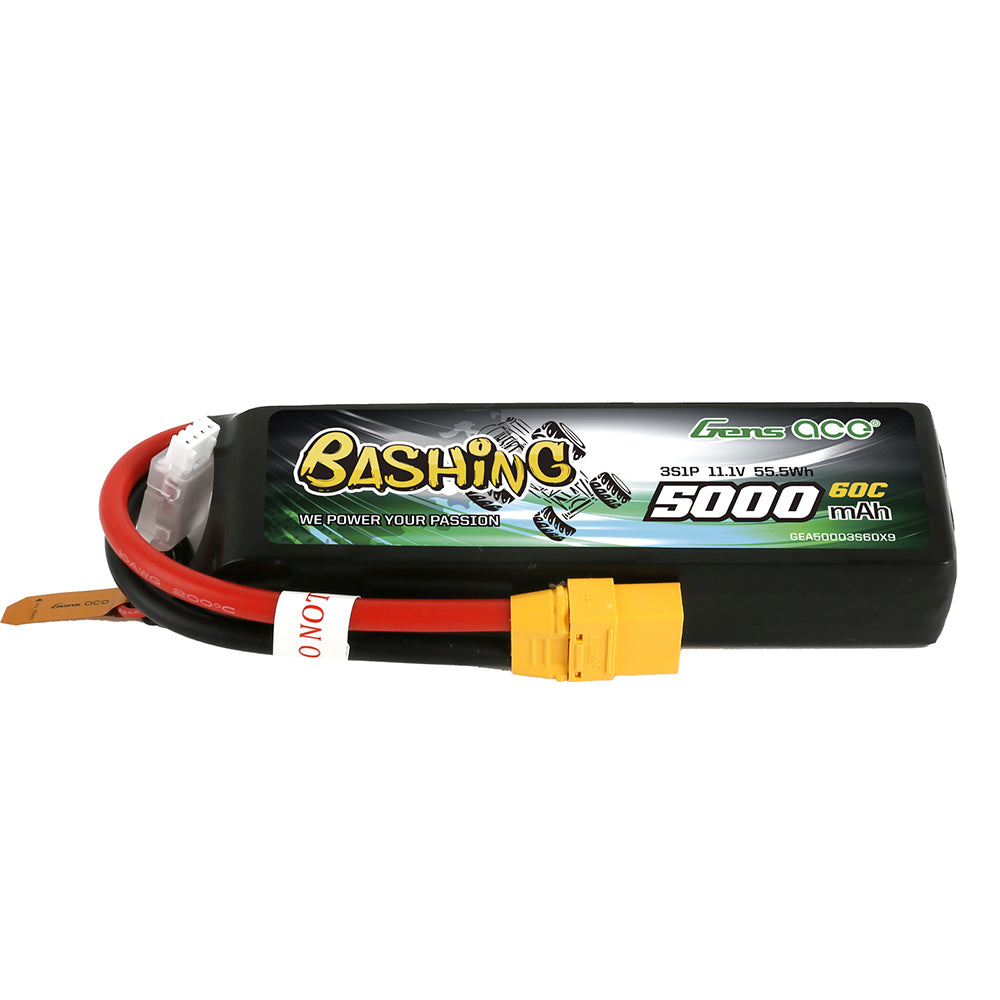 Gens ace 5000mAh 11,1V 3S1P 60C Lipo Akkupack mit XT90 Stecker Bashing Serie