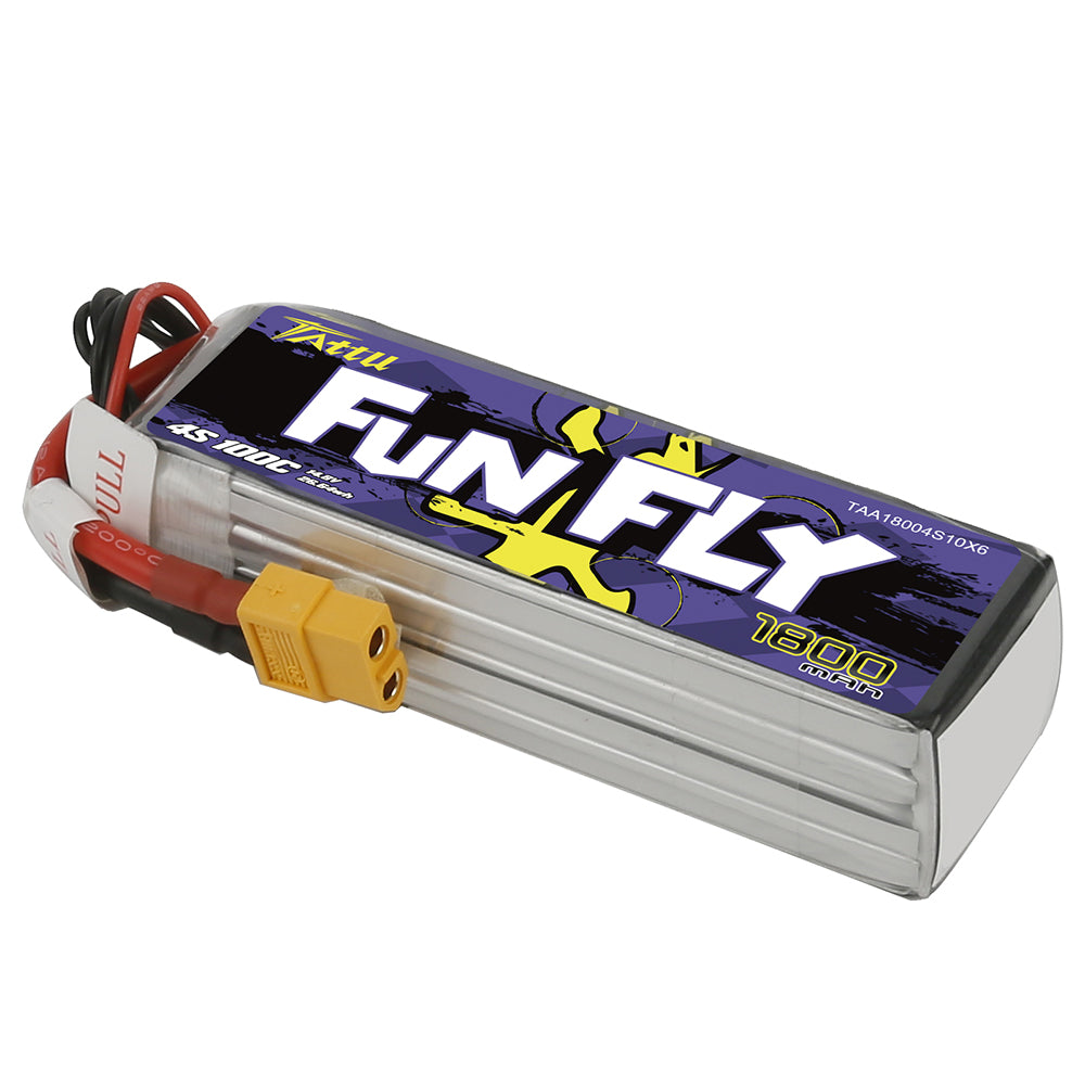 Tattu Funfly Series 1800mAh 14.8V 100C 4S1P Lipo Battery Pack with XT-60 Plug