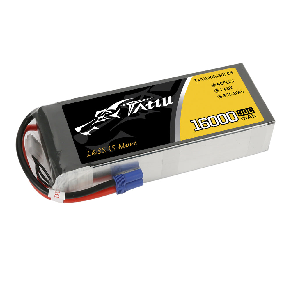 Tattu 16000 mAh 14,8 V 30C 4S1P Lipo-Akkupack mit EC5