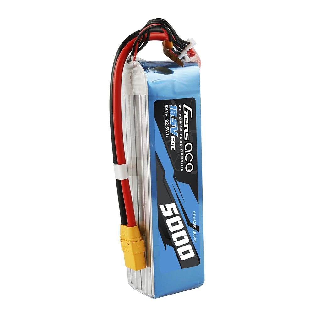 Gens ace 5000mAh 18.5V 60C 5S1P Lipo Battery Pack with XT90