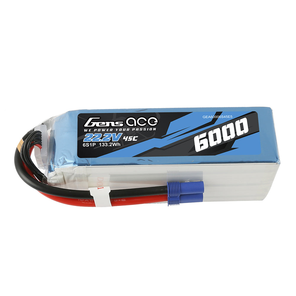 Gens ace 6S 6000mAh 22,2V 45C Lipo-Akku mit EC5-Stecker