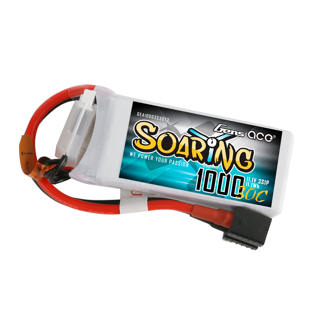 Gens ace Soaring 1000mAh 11,1V 30C 3S1P Lipo Akkupack mit EC3/XT60/T-Stecker