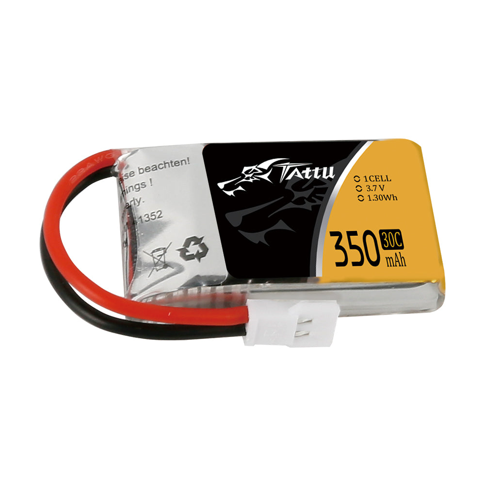 Tattu 350 mAh 3,7 V 30C 1S1P Lipo-Akkupack mit Molex-Stecker (1 Stück/Packung)