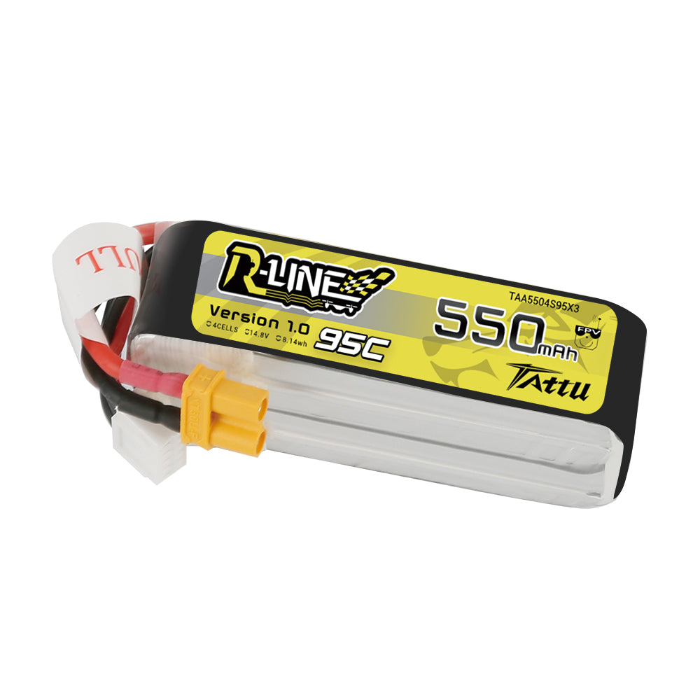 Tattu R-Line 550 mAh 14,8 V 4S1P 95C Lipo-Akku mit XT30