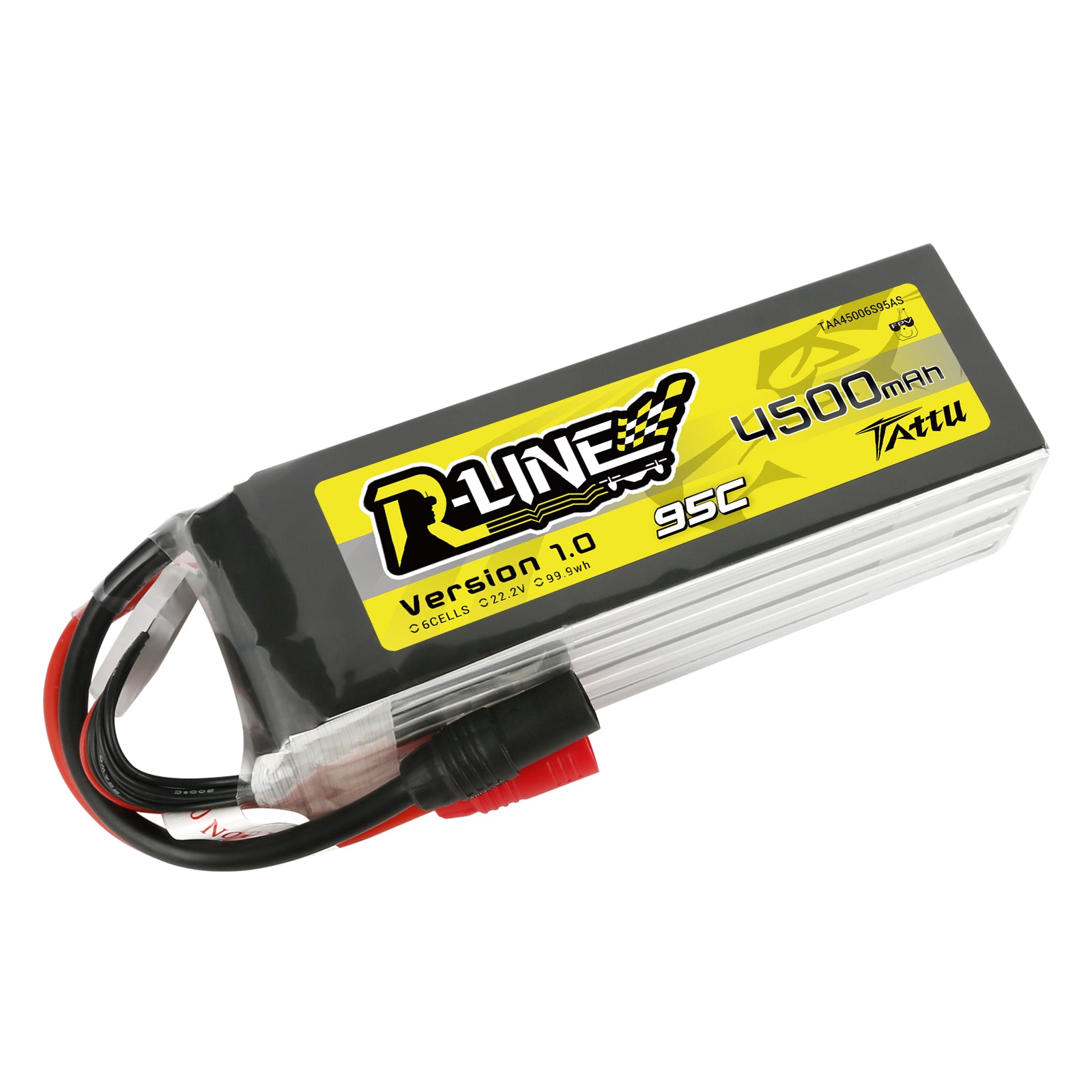 Tattu R-Line 22.2V 4500mah 6S 95C FPV Lipo Battery with