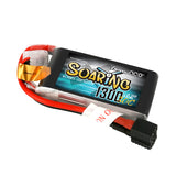 Gens ace Soaring 1300mAh 7.4V 30C 2S1P Lipo Battery Pack with EC3/XT60/T-plug