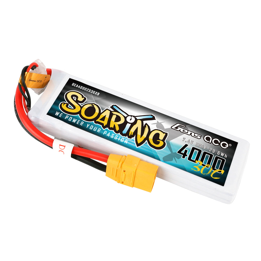 Gens ace Soaring 4000 mAh 7,4 V 30C 2S1P Lipo-Akkupack mit XT90-Stecker