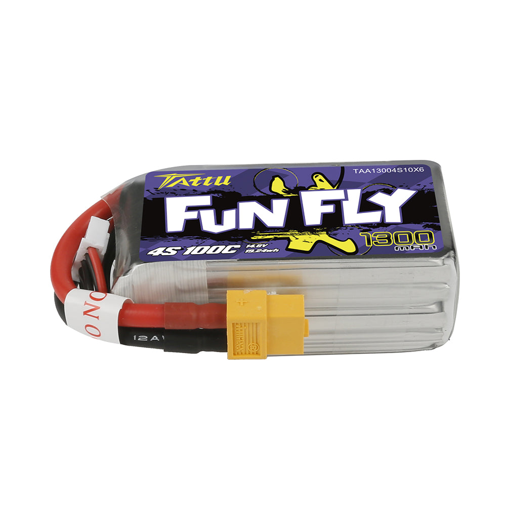 Tattu Funfly Serie 1300 mAh 14,8 V 100C 4S1P Lipo-Akkupack mit XT60-Stecker