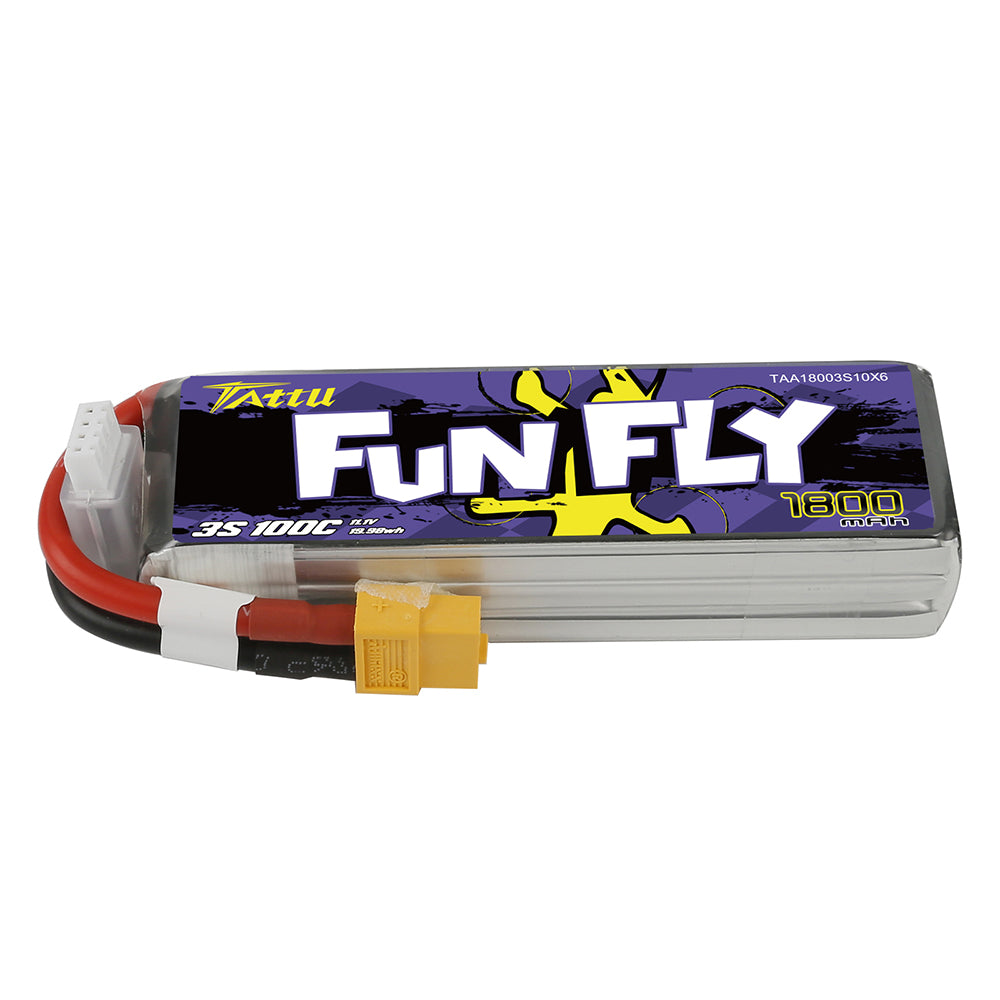 Tattu Funfly Serie 1800 mAh 11,1 V 100C 3S1P Lipo-Akkupack mit XT60-Stecker