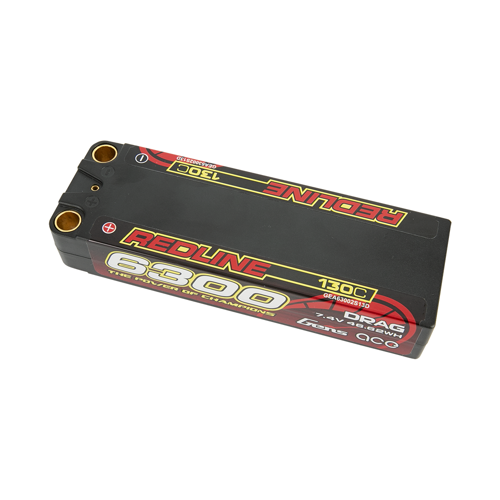 Gens ace Redline Series 6300mAh 7.4V 130C 2S2P HardCase 70# LiPo Battery Gens ace Redline Series 6300mAh 7.4V 130C 2S2P HardCase 70# LiPo Battery