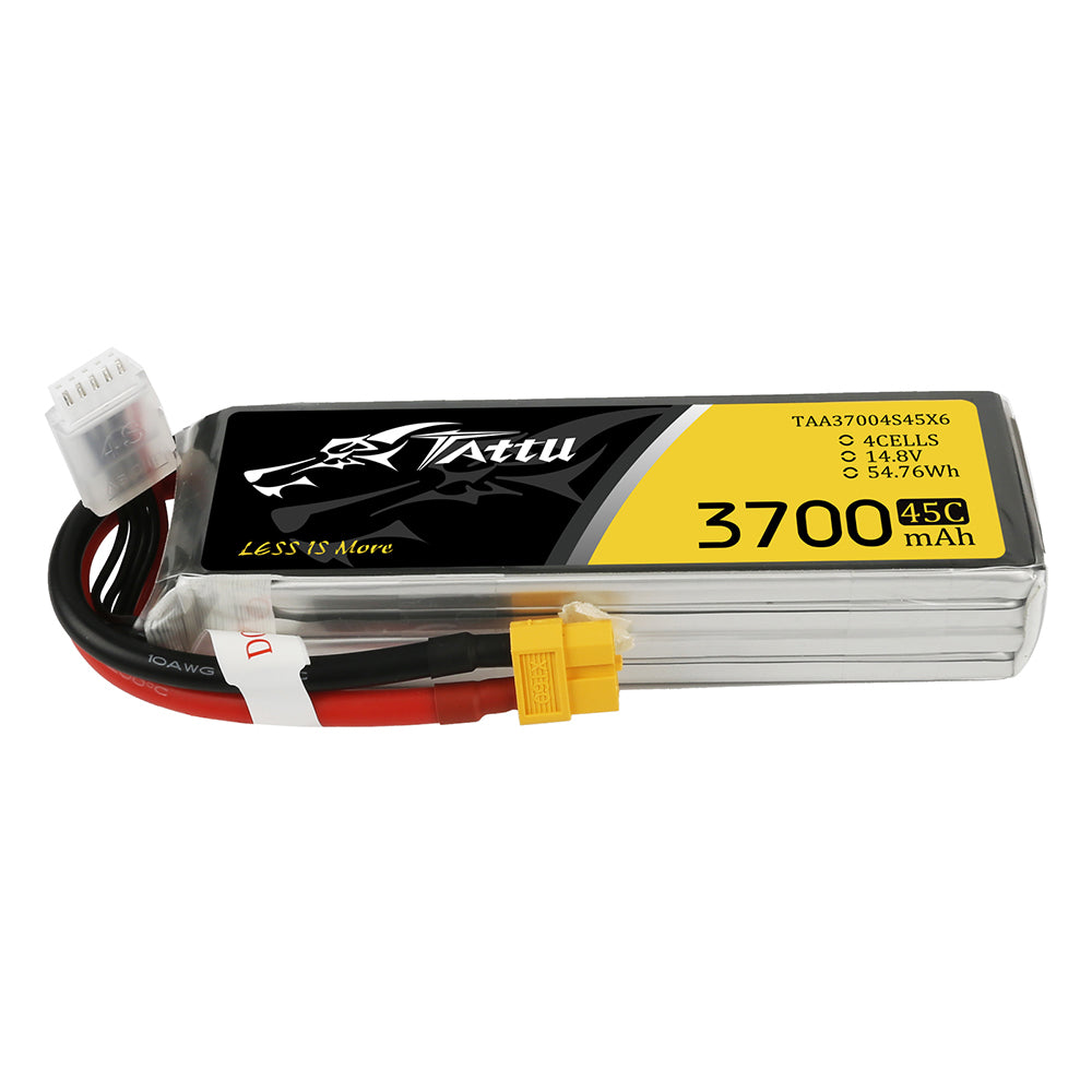 TATTU 3700mAh 14,8V 45C 4S1P Lipo-Akkupack mit XT60