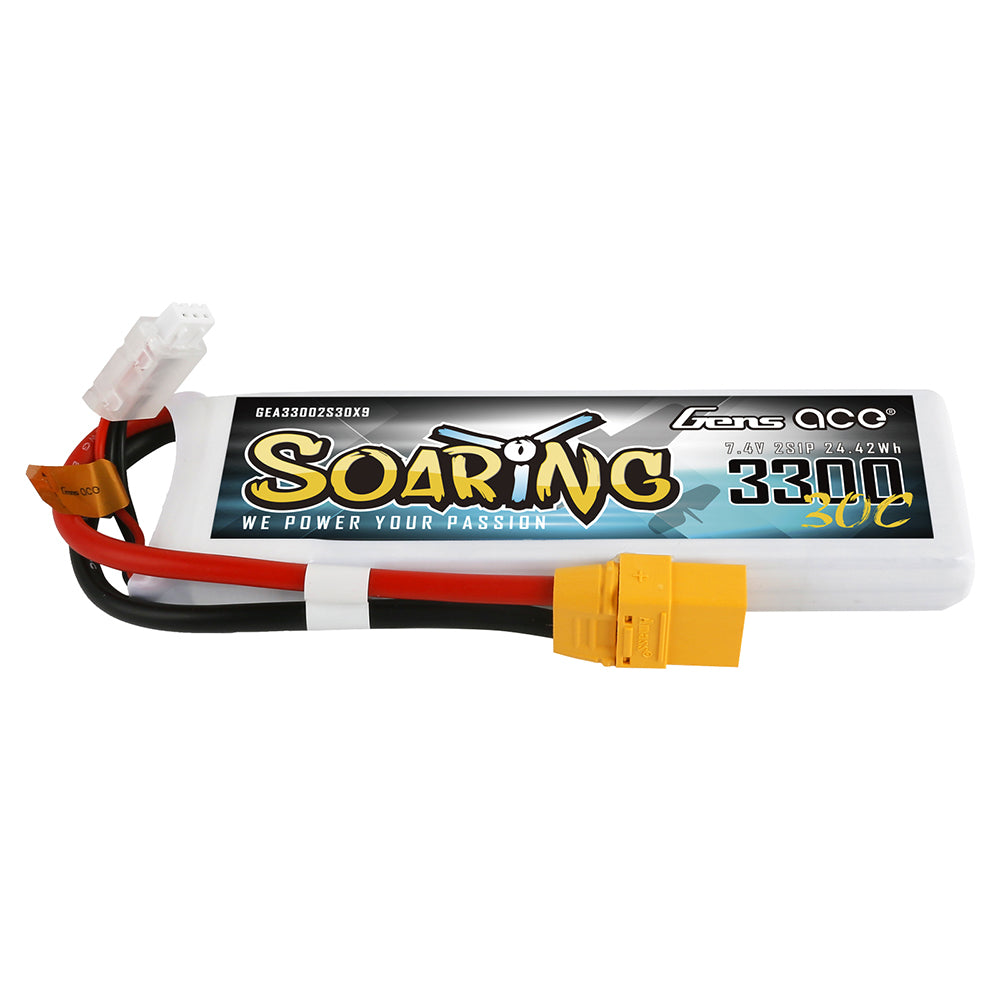 Gens ace Soaring 3300 mAh 7,4 V 30C 2S1P Lipo-Akkupack mit XT90-Stecker