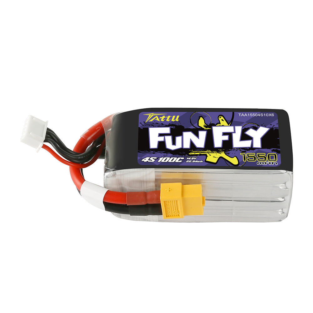 Tattu Funfly Serie 1550 mAh 14,8 V 100C 4S1P Lipo-Akkupack mit XT-60-Stecker