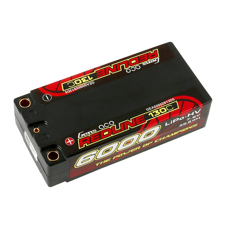 Gens ace Redline Serie 6000 mAh 7,6 V 130C 2S2P HardCase 63# HV Shorty Lipo-Akku