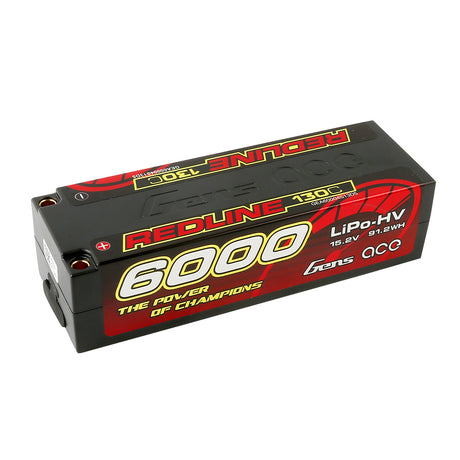 Gens ace Redline Serie 6000 mAh 15,2 V 130 C 4S1P HardCase 59# HV Ultra LCG LiPo-Akku