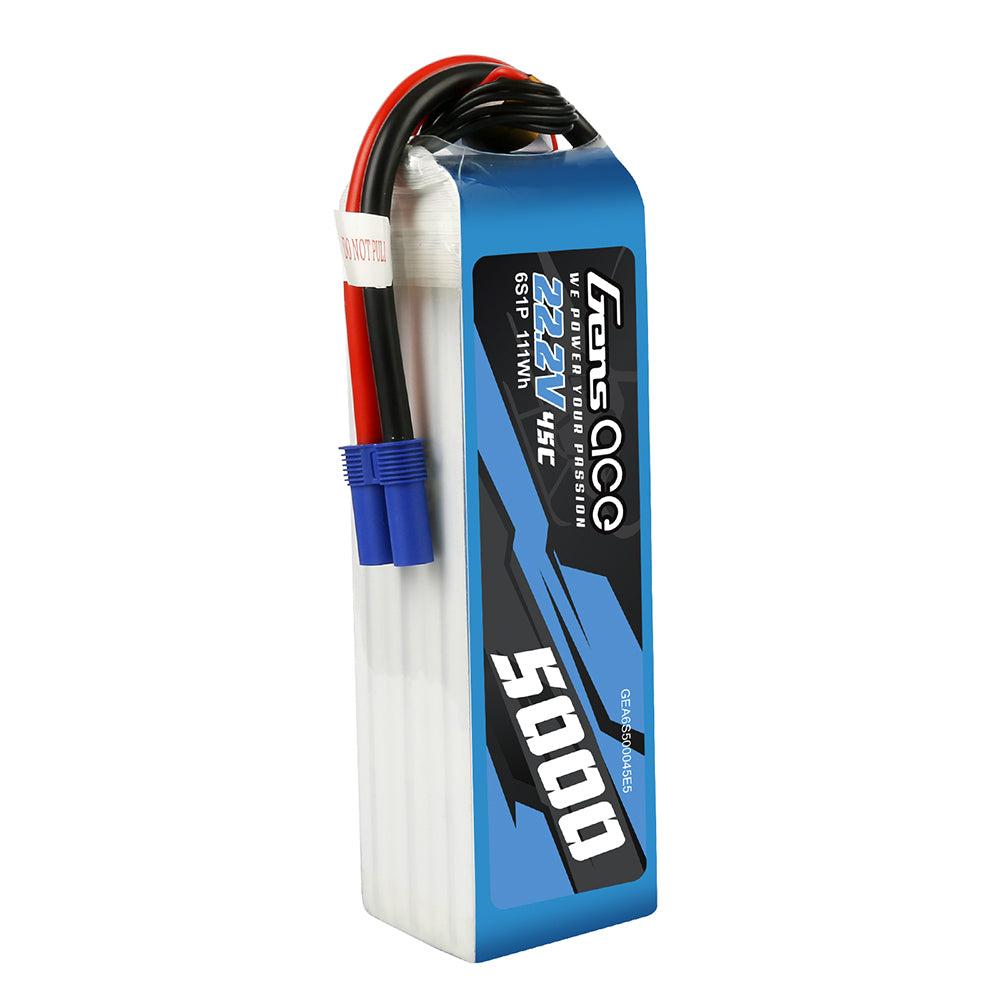 Gens ace 5000mAh 22,2V 45C 6S1P Lipo-Akkupack