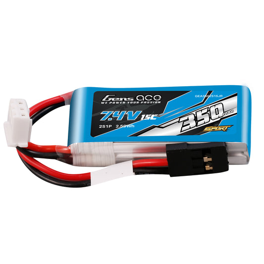 Gens ace 350mAh 7.4V 15C 2S1P Lipo Battery Pack （ F3K ）