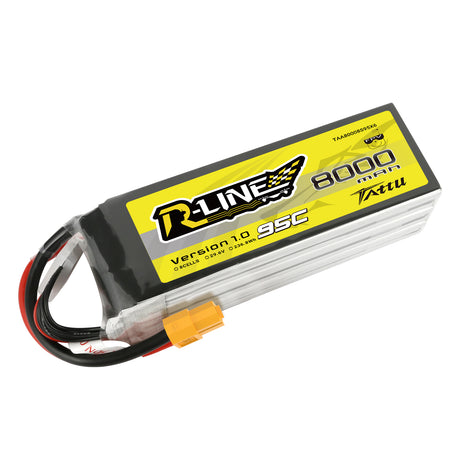 Tattu R-Line 8000mAh 29.6V 8S1P 95C 236.8Wh LiPo Battery with XT60