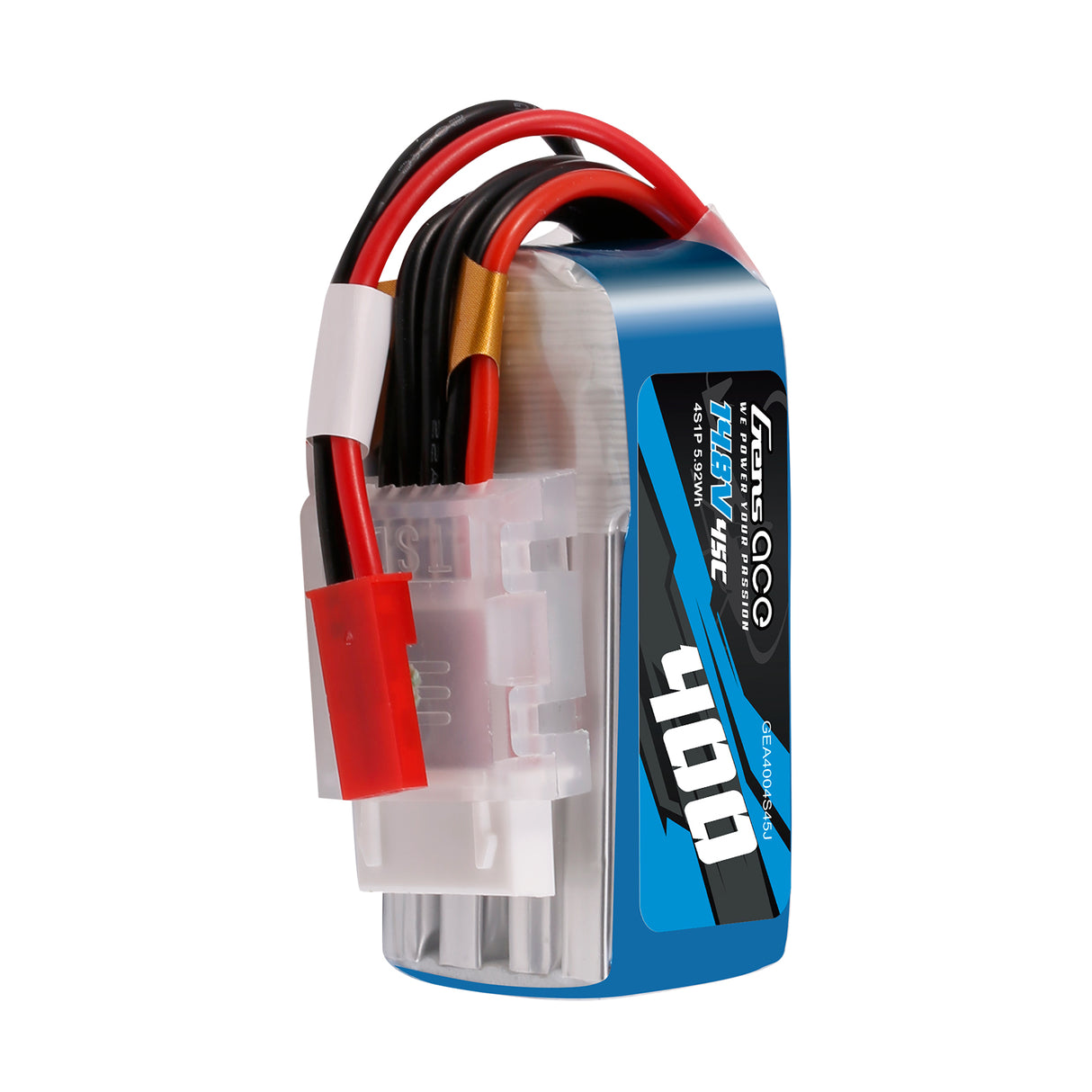 Gens ace 400mAh 4S 14.8V 45C Lipo Battery with JST-SYP Plug