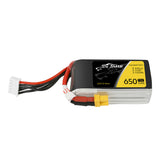 Tattu 650mAh 4S1P 75C 14.8V Lipo Battery Pack with XT30 plug