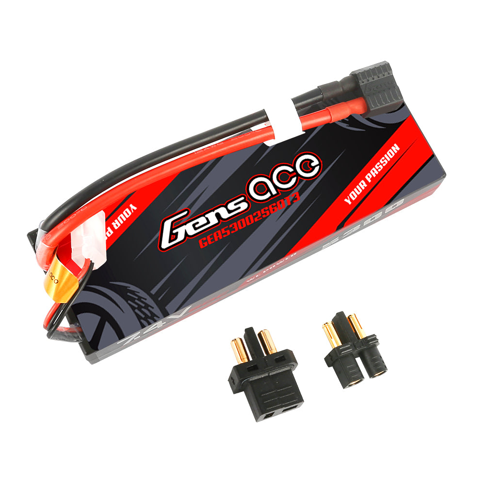 Gens ace 5300mAh 7,4V 2S1P 60C Auto Lipo Akkupack Hardcase 24# mit EC3/T-Stecker