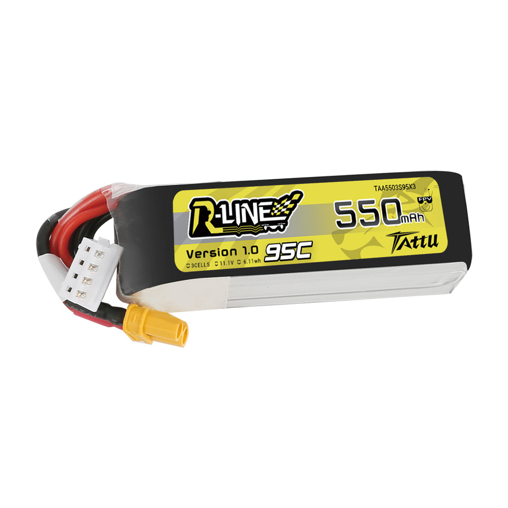 Tattu R-Line 550 mAh 11,1 V 3S1P 95C Lipo-Akku mit XT30