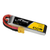 Tattu 450 mAh 2S 75C 7,4 V Lipo-Akkupack mit XT30-Stecker, lange Größe