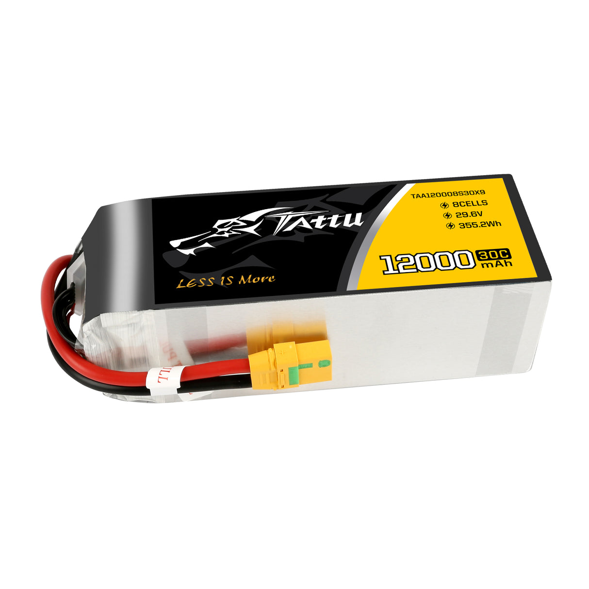 Tattu 12000mAh 29.6V 8S1P 30C 355.2Wh LiPo Battery with XT90-S