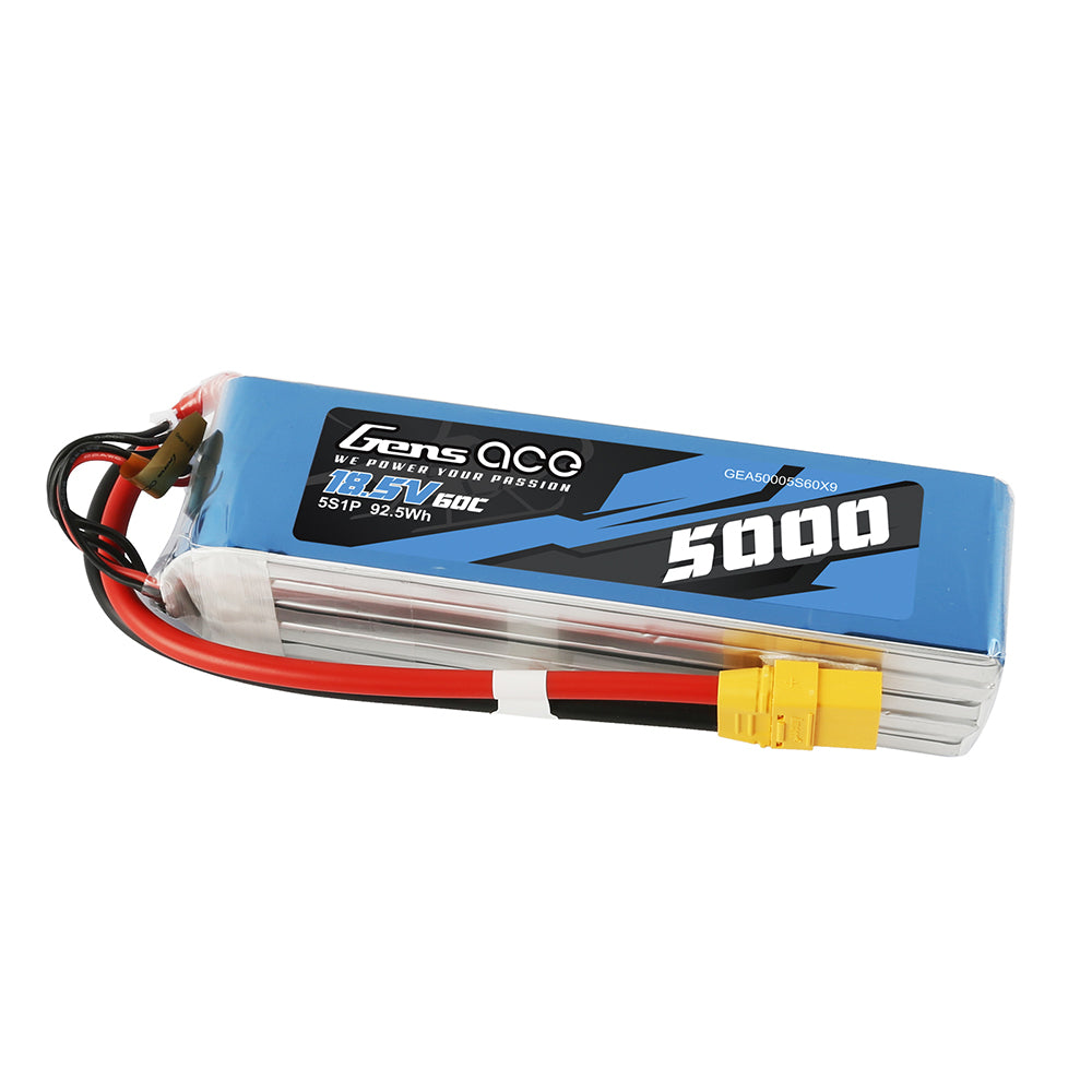 Gens ace 5000mAh 18.5V 60C 5S1P Lipo Battery Pack with XT90