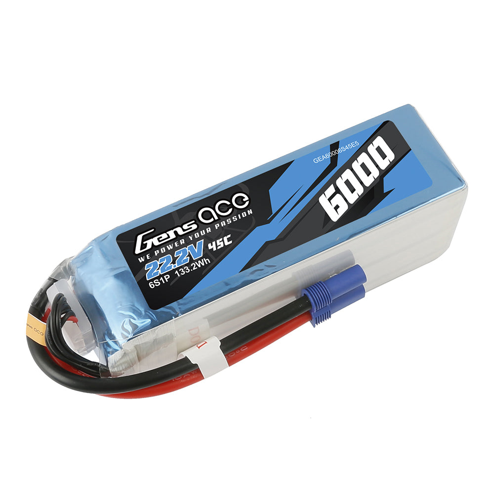 Gens ace 6S 6000mAh 22,2V 45C Lipo-Akku mit EC5-Stecker