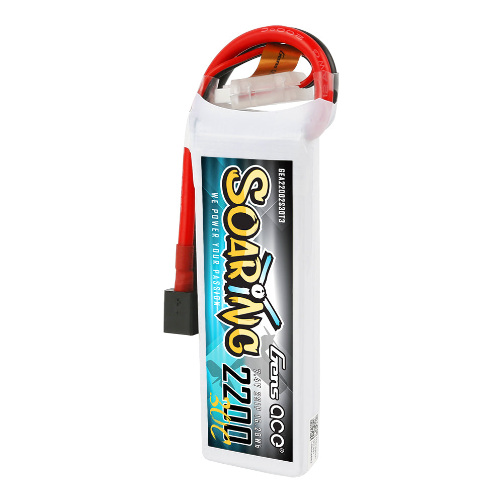 Gens ace Soaring 2200 mAh 7,4 V 30C 2S1P Lipo-Akkupack mit EC3/XT60/T-Stecker