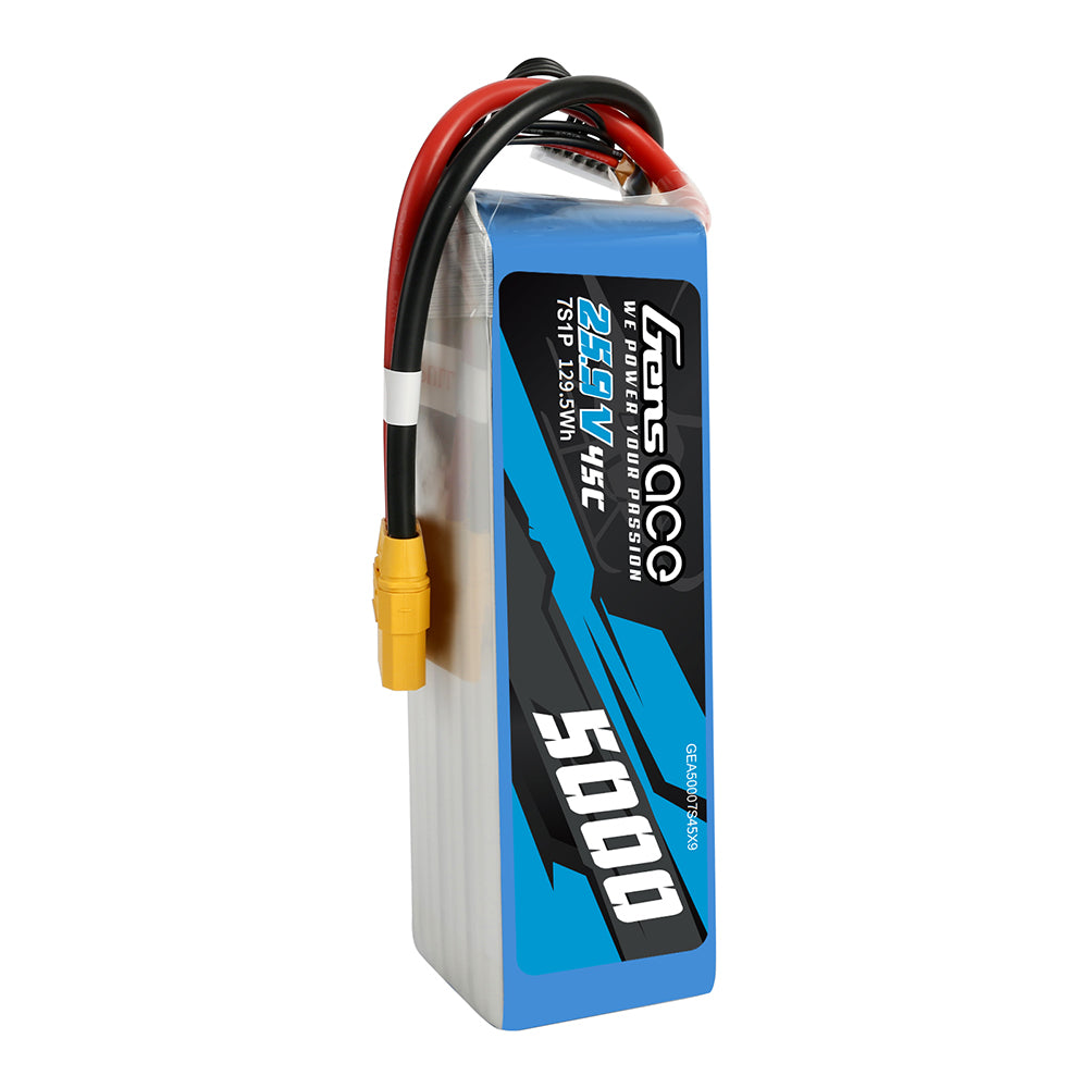 Gens ace 5000mAh 25.9V 45C 7S1P Lipo Battery Pack with XT90