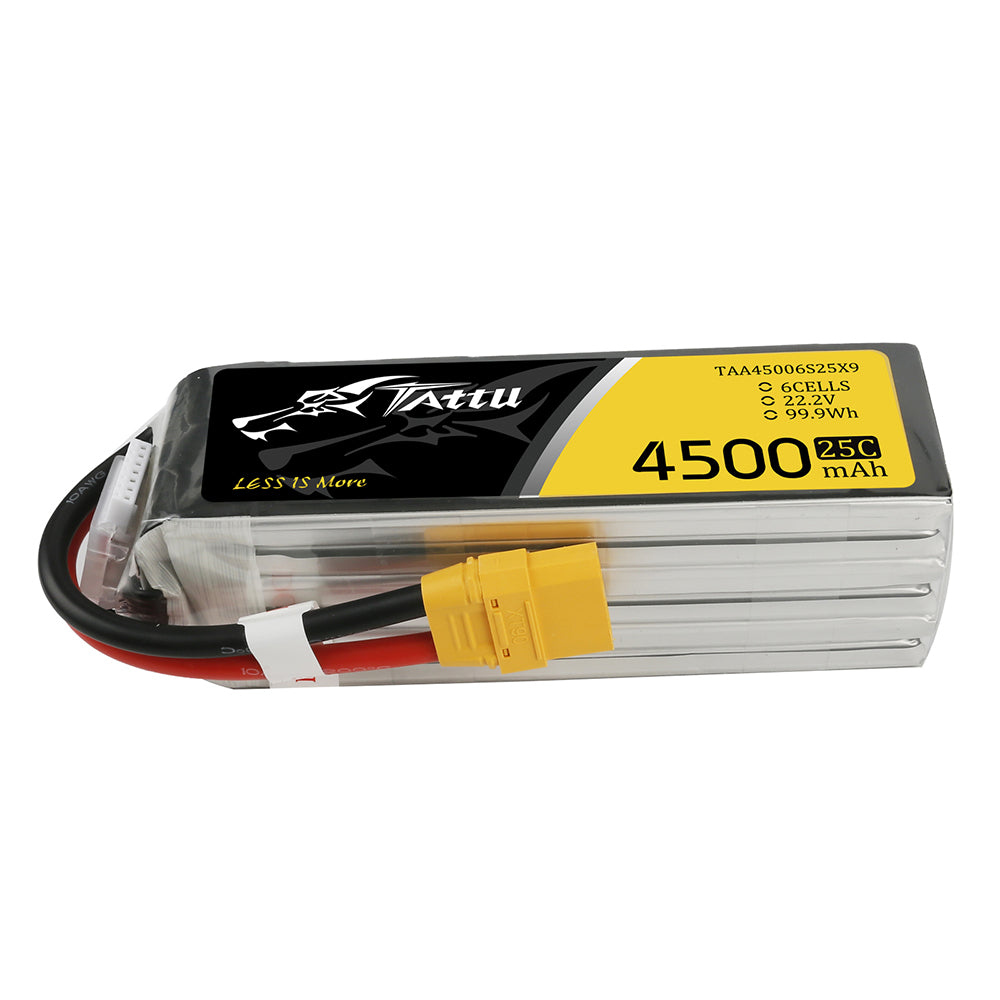 Tattu 4500 mAh 22,2 V 25C 6S1P Lipo-Akkupack mit XT90