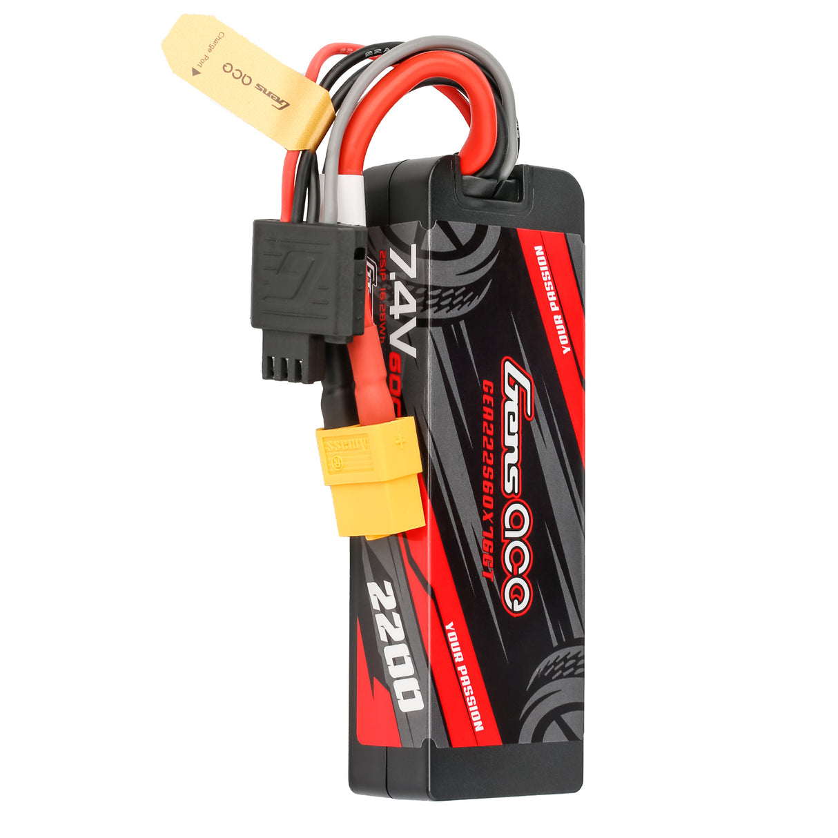 Gens ace G-Tech 2200mAh 7.4V 2S1P 60C GRP-76 Hardcase Lipo Battery Pack with XT60 Plug Gens ace G-Tech 2200mAh 7.4V 2S1P 60C GRP-76 Hardcase Lipo Battery Pack with XT60 Plug