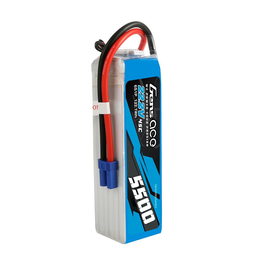 Gens ace 5500 mAh Lipo 22,2 V 45 C 6S1P Modellhubschrauberbatterien