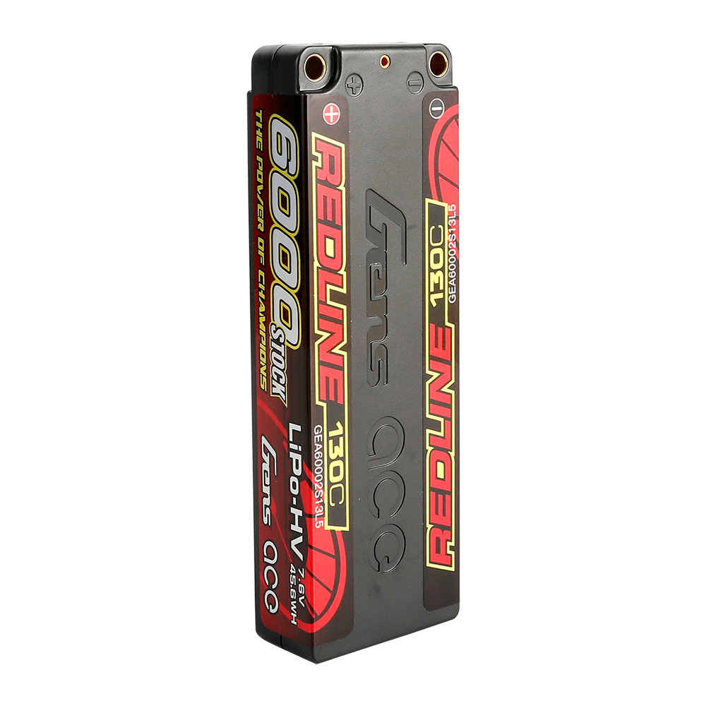 Gens ace Redline Serie 6000 mAh 7,6 V 130C 2S2P HardCase 57# HV Lipo-Akku