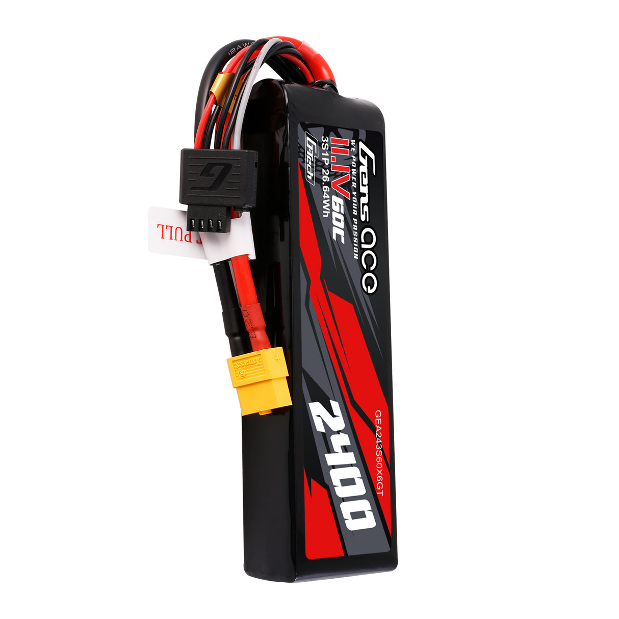Gens ace G-Tech 2400mAh 11.1V 60C 3S1P Lipo Battery With XT60 Plug