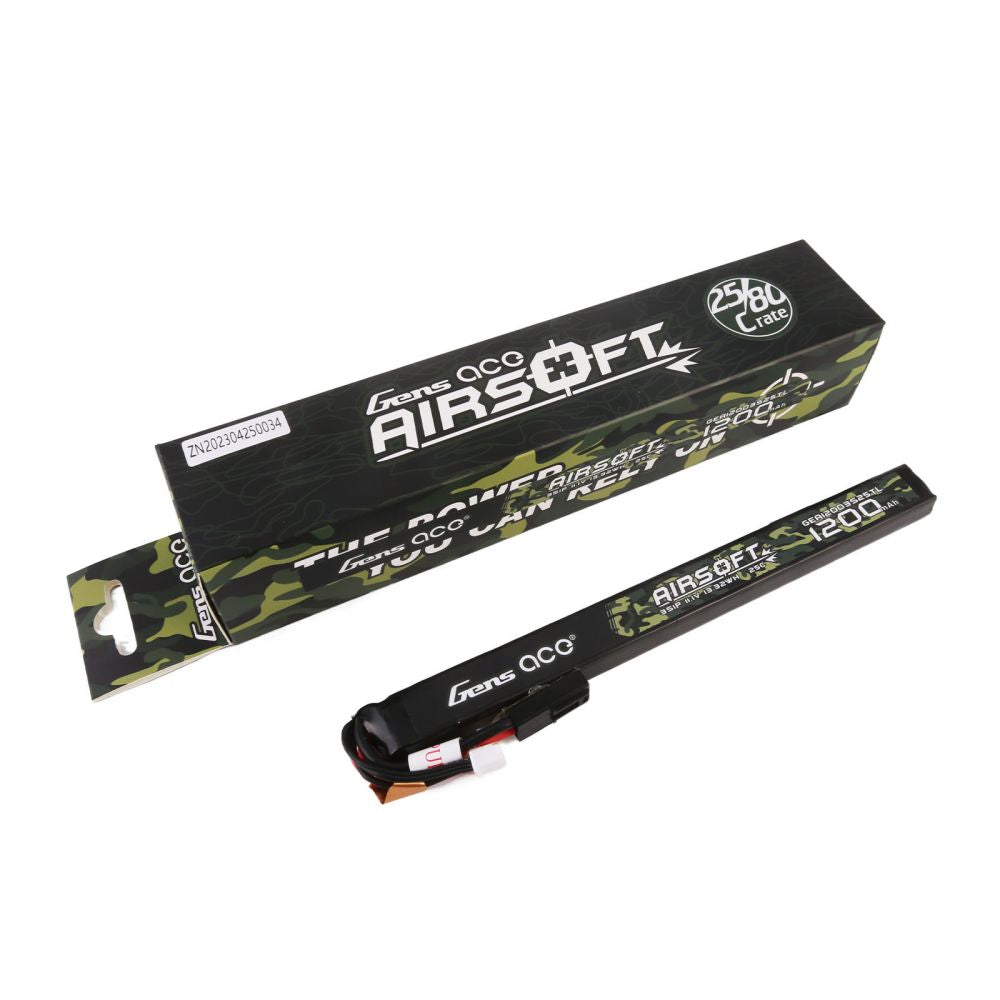 Gens ace 25C 1200 mAh 3S1P 11,1 V Airsoft Gun Lipo Batterie mit Mini-Tamiya-Stecker, lange Größe