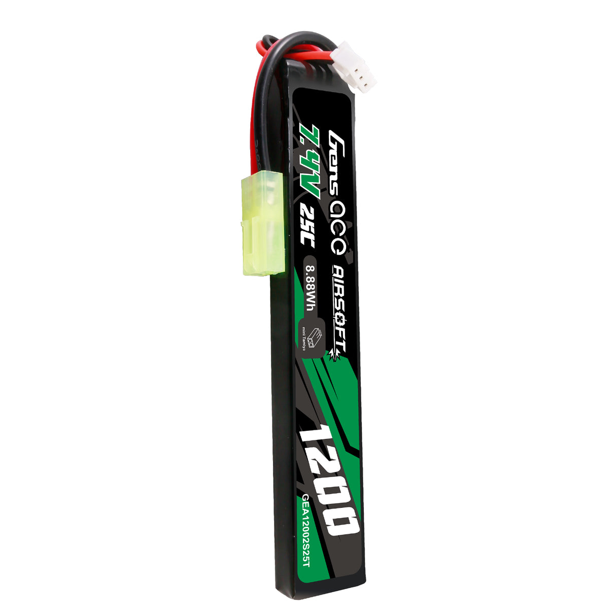 Gens ace 25C 1200mAh 2S1P 7.4V Airsoft Gun Lipo Battery with Tamiya Plug