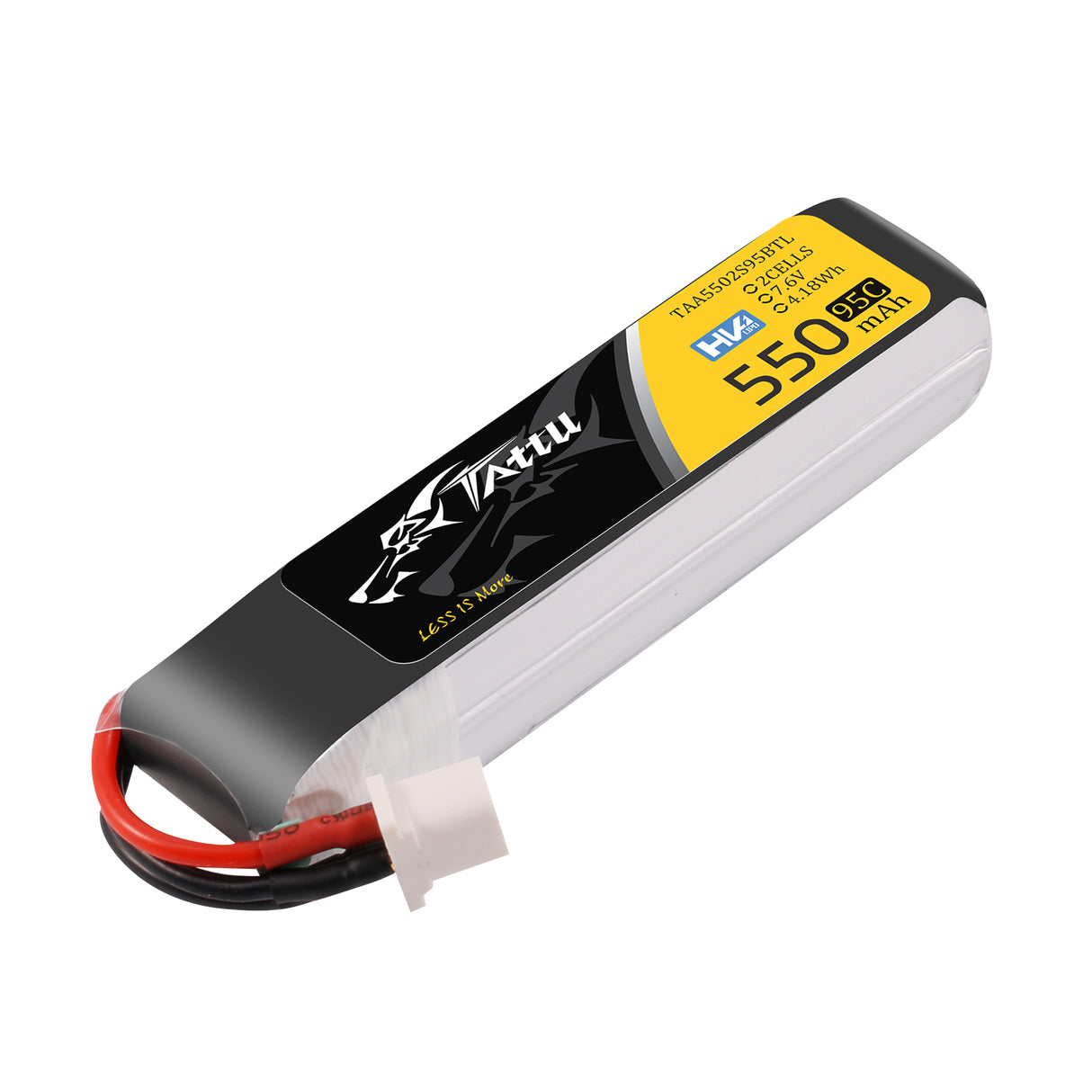 Tattu 550mAh 2S 95C 7.6V HV LiPo Battery with BT3.0 Plug