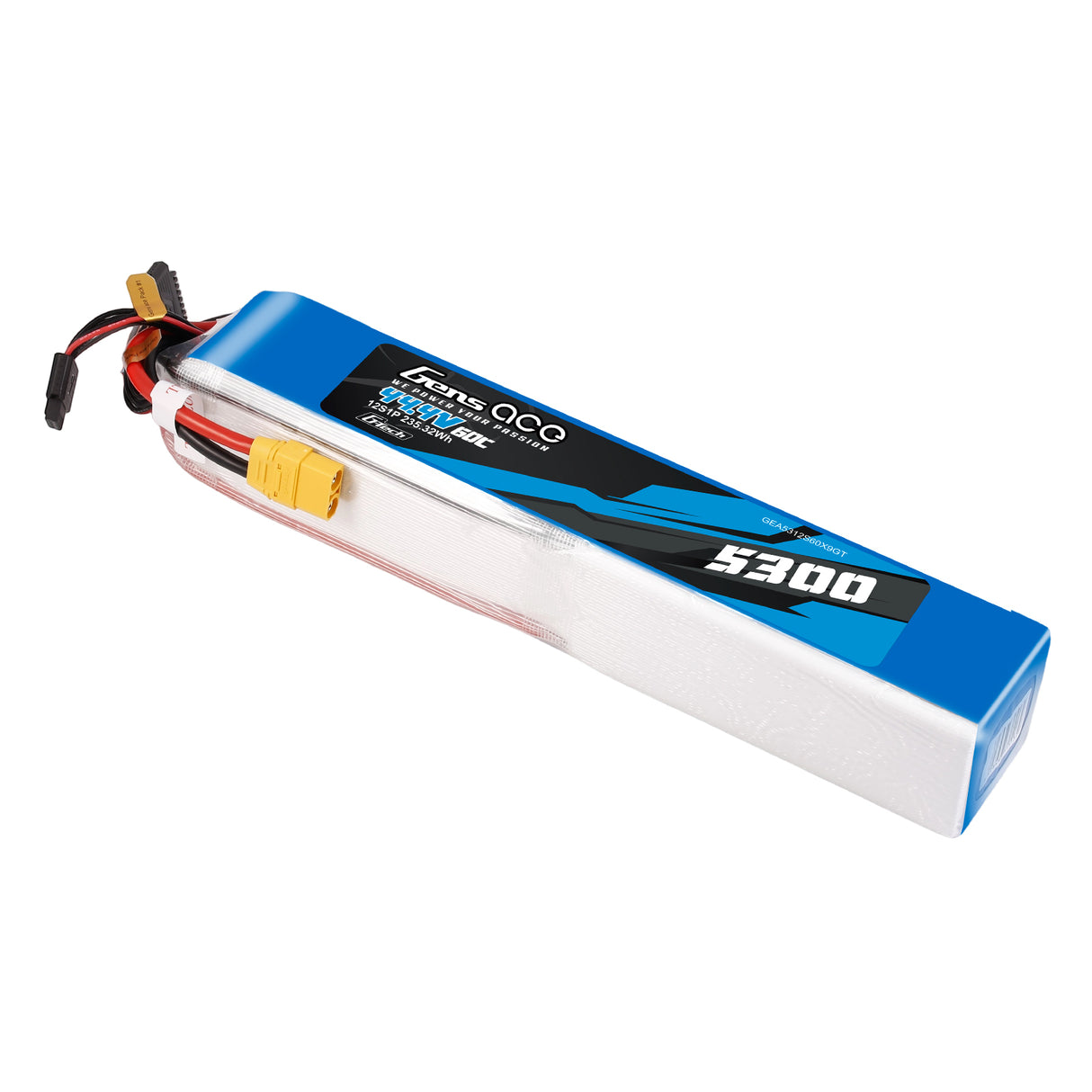 Gens Ace G-Tech 5300mAh 44.4V 60C 12S1P Battery Pack with XT90 plug