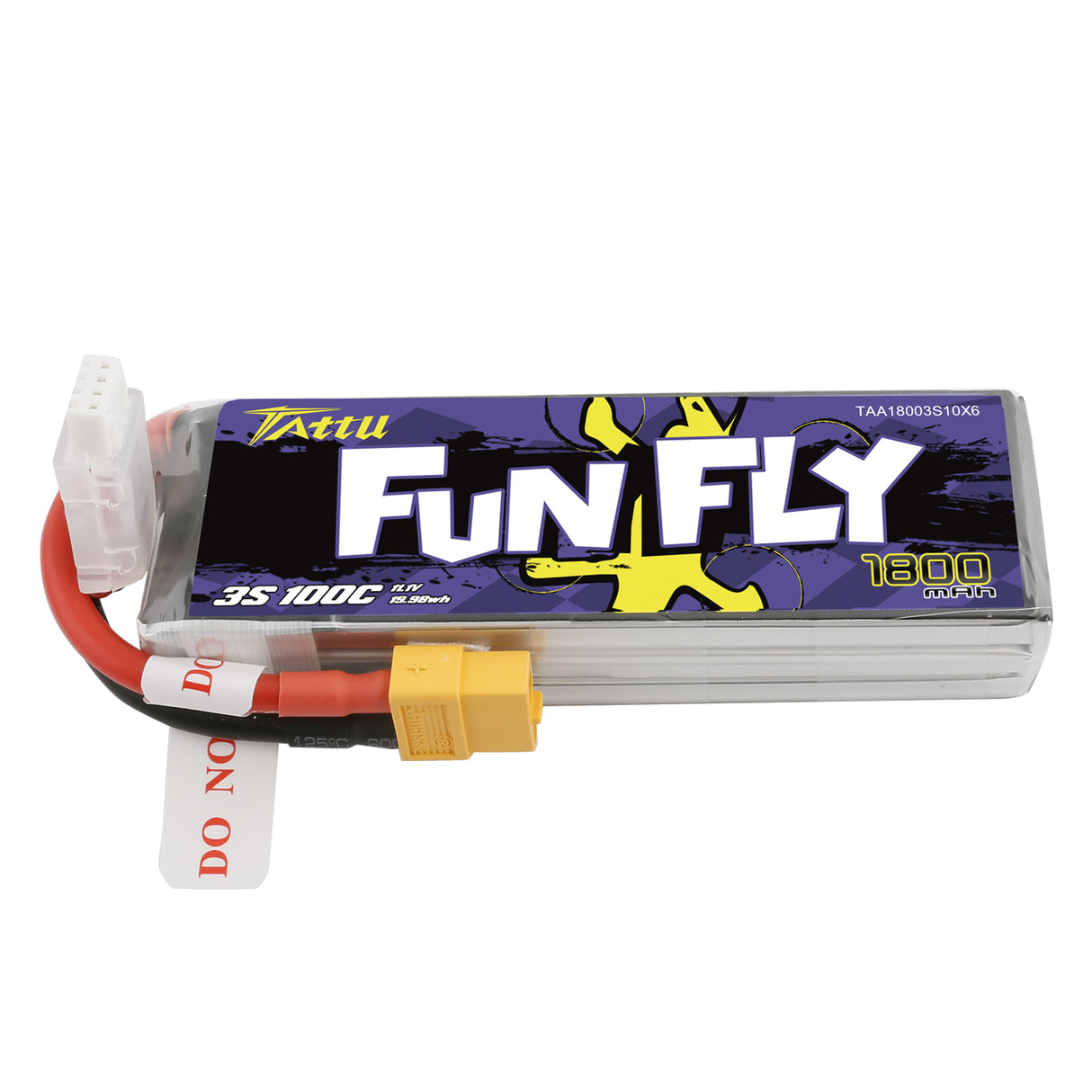 Tattu Funfly Series 1800mAh 11.1V 100C 3S1P Lipo Battery Pack with XT60 Plug