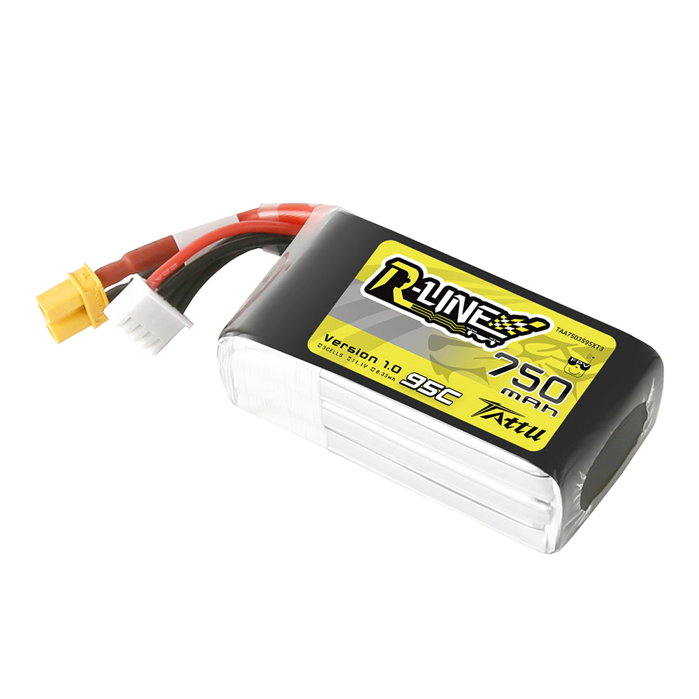 Tattu R-Line 750mAh 11.1V 3S1P 95C Lipo Battery with XT30 Plug