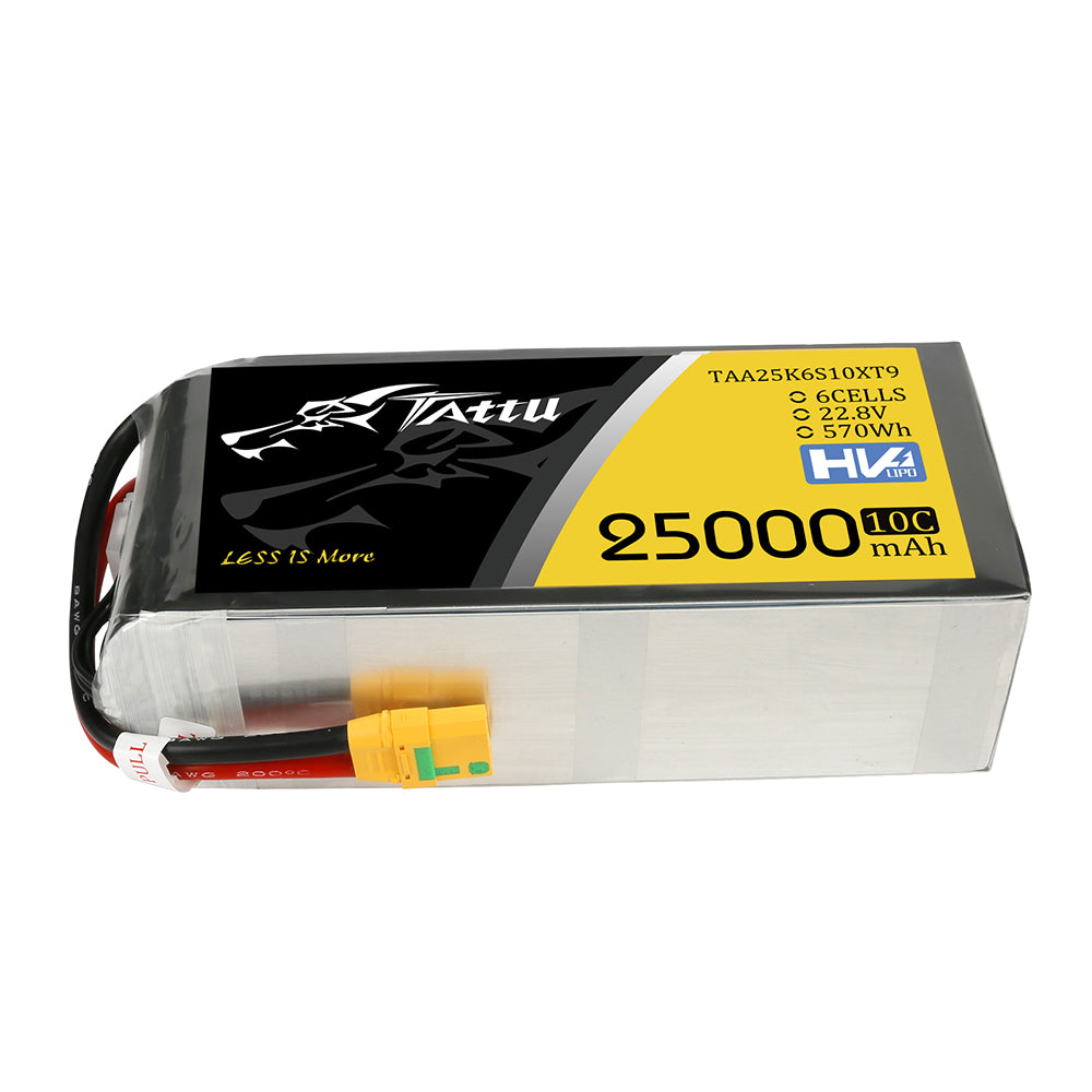 Tattu 25000 mAh 22,8 V 10C 6S1P HV Hochspannungs-Lipo-Akku mit XT90-S