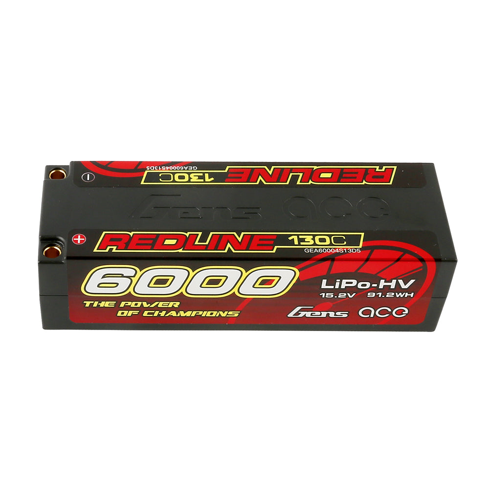 Gens ace Redline Serie 6000 mAh 15,2 V 130 C 4S1P HardCase 59# HV Ultra LCG LiPo-Akku