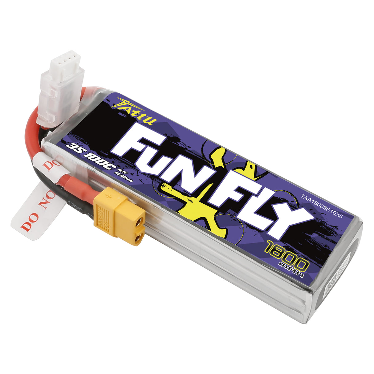 Tattu Funfly Series 1800mAh 11.1V 100C 3S1P Lipo Battery Pack with XT60 Plug