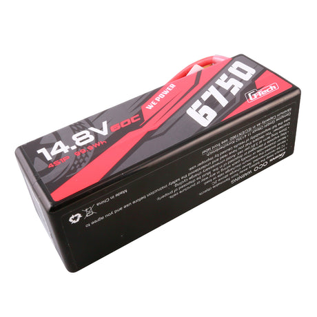 Gens ace G-Tech Hardcase 6750mAh 14.8V 60C 4S1P Lipo Battery with XT90 Plug