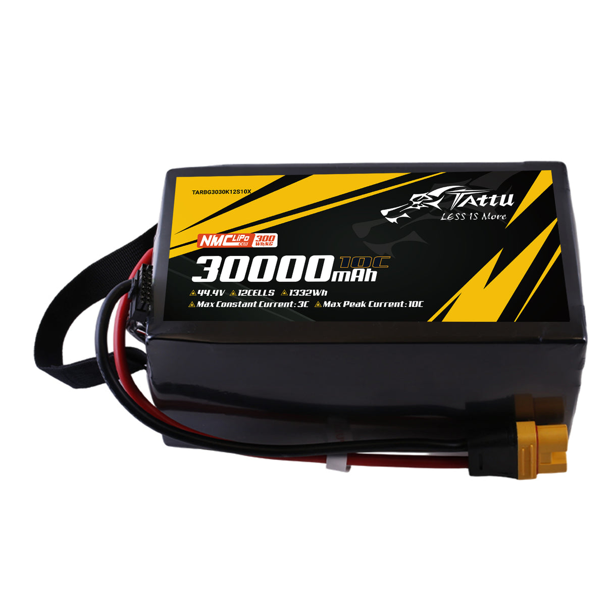 Tattu Semi-solid State 300Wh/kg 30000mAh 10C 44.4V 12S1P Lipo Battery Pack with AS150U-F